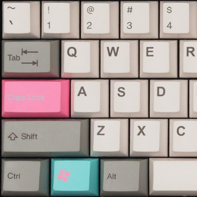 Tai-Hao Concrete Pink Cubic ABS Double Shot Keycap Set